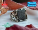Mens Handmade Ring, Turkish Handmade Silver Men Ring, Ottoman Mens Ring, Black Agate Men Ring, Gift for Him, 925k Sterling Silver Ring - Image 9