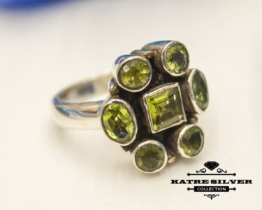 Unique Vintage Peridot Ring 925 Silver – Handmade Natural Green Gemstone Statement Ring August Birthstone Gift for Her - Image 5