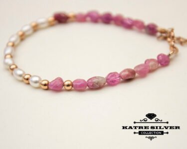 Unique Tourmaline Pearl Bracelet 925 Silver – Handmade Turkish Protective Gemstone Antique Elegant Jewelry Gift for Her - Image 5