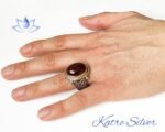 Unique Agate Mens Ring, Aqeeq Ring, Ottoman Ring, Agate Men Ring, Turkish Ring, Agate Silver Ring, Agate Ring, Handmade Ring, Men Ring - Image 4