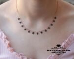 Tiny Star Onyx Dangle Necklace 925 Sterling Silver Rose Gold Plated Silver Star Necklace Dangle Necklace Layering Necklace Vintage Necklace - Image 2