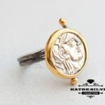Gold Plated Old Coin Ring Silver Coin Ring Ancient Coin Ring Statement Ring Antique Coin Ring Ancient Coin Jewelry Handmade Ring Custom Ring