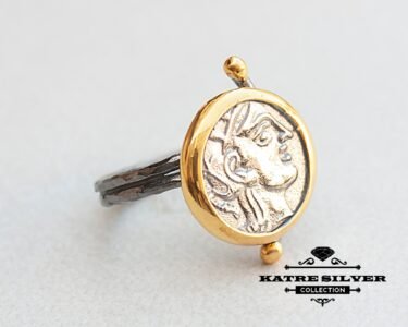 gold plated coin ring