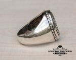 Solid Turkish Mens Ring, Turkish Silver Ring, Ottoman Men Ring, Ottoman Mens Ring, Antique Men Ring, Men 925k Silver Ring, Gift for Him - Image 6