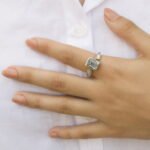 Angel Wings Birthstone Ring, Blue Topaz Ring for Women, Sterling Silver Birthstone Rings, Dainty Stackable Birthstone Rings for Women - Image 2