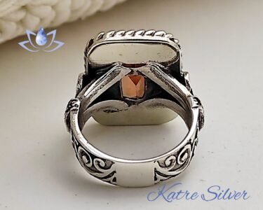 Unique Ottoman Sultanite Ring 925 Silver – Handmade Turkish Diaspore Color Change Signet Ring Men Gift for Him - Image 10