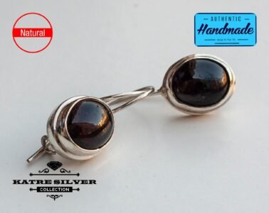 Natural Red Garnet Earrings, Dark Red Earrings, January Earrings, Red Garnet Earrings, Birthstone Earrings, Gemstone Earrings - Image 3