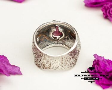 Real Pink Ruby Statement Ring, Ruby Solitaire Ring, Natural Ruby Ring, Vintage Ruby Ring, Ruby Engagement Ring, Red Ruby Ring, Ruby Jewelry - Image 8