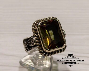 Unique Ottoman Sultanite Ring 925 Silver – Handmade Turkish Diaspore Color Change Signet Ring Men Gift for Him - Image 6