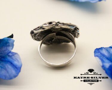 Solid Silver Vintage Ladies Ring, Ladies Fine Jewelry, Black Wire Ring, Authentic Ring, Trendy Ring, Modernist Ring, Silver Ladies Ring - Image 8