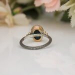 Colored Mother of Pearl Blue Ring, Hand Made Jewelery, Mosaic Shell, Sterlig Silver 925, Promise Ring, Gift for Her - Image 8