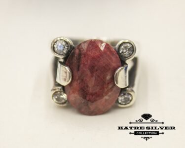 Unique Oval Cut Ruby Ring 925 Silver – Handmade Faceted Red Gemstone Statement Ring July Birthstone Gift for Her - Image 3