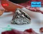 Mens Handmade Ring, Turkish Handmade Silver Men Ring, Ottoman Mens Ring, Black Agate Men Ring, Gift for Him, 925k Sterling Silver Ring - Image 7