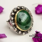Unique Vintage Malachite Ring, Handmade Ring, Statement Ring, Malachite Ring, Natural Malachite, Green Stone Ring, Green Ring, Gift Ring