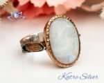 Moonstone Ring, Oval Moonstone Ring, Rainbow Moonstone Ring, Moonstone Ring Silver, Natural Moonstone Ring, Engagement Ring, Birthstone Ring - Image 7