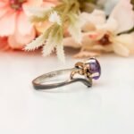 Vintage Amethyst Engagement Ring, Amethyst Wedding Ring, Promise Ring, Purple Gemstone Ring, Natural Amethyst Silver Women Ring - Image 6