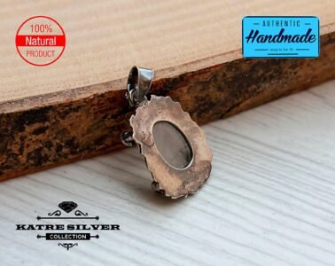 Raw Dainty Vintage Moonstone Pendant, Oval Moonstone, Handmade Moonstone, Moonstone Pendant, Moonstone Jewelry, Handmade Pendant, Natural - Image 9