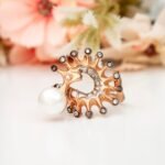 Elegant Pearl Illusion Ring, Pearl Ring, Pearl Cuff Ring, Sea Horse Model Ring, A Precious Ring, A Unique Gift - Image 3