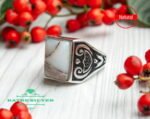 Mens Handmade Ring, Turkish Handmade Silver Men Ring, 925k Sterling Silver Ring, Ottoman Mens Ring, Yemeni Agate Men Ring, Gift for Him - Image 4