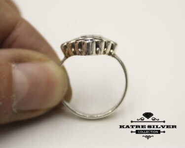 Unique Multi Color Gemstone Ring 925 Silver – Handmade Colorful Stone Boho Statement Ring One of a Kind Gift for Her - Image 8