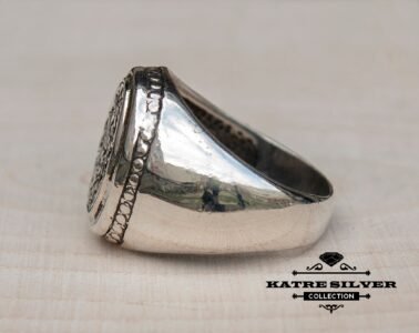 Mens Handmade Ring Turkish Handmade Silver Ottoman Mens Ring Boho Ring Boho Bohemian Men Ring Gift for Him 925k Sterling Silver Vintage Ring - Image 5
