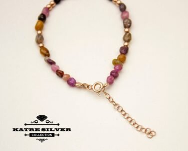 Unique Tourmaline Protective Bracelet 925 Silver – Handmade Turkish Empath EMF Shield Gemstone Bracelet Gift for Her - Image 6