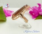 Rose Gold Pear Sultanite Woman Ring, Diaspore Woman Ring, Handmade Silver Ring, Long Ring, Statement Ring, Sterling Silver - Image 8