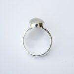 Rainbow Moonstone Ring, Sterling Silver Rings for Women, Boho Simple Ring with Big Stone, Birthstone Gemstone Ring Jewelry - Image 9