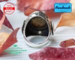 Mens Handmade Ring, Turkish Handmade Silver Men Ring, Ottoman Mens Ring, Labradorite Men Ring, Gift for Him, 925k Sterling Silver Ring - Image 8