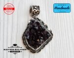 Large Raw Dark Rough Amethyst Pendant, Genuine Amethyst, Amethyst Cluster, Raw Amethyst, Amethyst Pendant, Amethyst Jewelry, Purple Amethyst