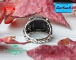 Mens Handmade Ring, Turkish Handmade Silver Men Ring, Ottoman Mens Ring, Black Agate Stone Men Ring, Gift for Him, 925k Sterling Silver Ring - Image 8