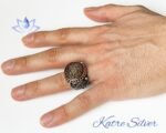 Mens Handmade Ring Turkish Handmade Silver Ottoman Mens Ring Agate Ring Agate Men Ring The Star of David Gift for Him 925k Sterling Silver - Image 4