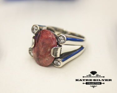 Unique Oval Cut Ruby Ring 925 Silver – Handmade Faceted Red Gemstone Statement Ring July Birthstone Gift for Her - Image 4