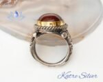 Unique Agate Mens Ring, Aqeeq Ring, Ottoman Ring, Agate Men Ring, Turkish Ring, Agate Silver Ring, Agate Ring, Handmade Ring, Men Ring - Image 9