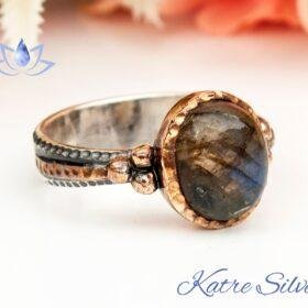 Sterling Silver Oval Labradorite Ring, Labradorite Ring, Natural Labradorite Ring for Women, Sterling Silver Ring, Boho Ring, Statement Ring