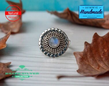 Unique Handmade Moonstone Ring Handmade Ring Women Ring White Stone Ring Designer Ring Moonstone Ring Gemstone Ring Moonstone Jewelry - Image 3