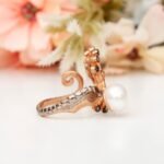 Elegant Pearl Illusion Ring, Pearl Ring, Pearl Cuff Ring, Sea Horse Model Ring, A Precious Ring, A Unique Gift - Image 7