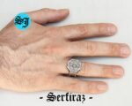 Silver Seal of Solomon Ring, 925 Sterling Silver, Silver Men Ring, King Solomon Ring, Star of David Ring, Turkish Men Ring, Gift for Him - Image 2