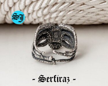 Silver Octopus Tentacle Adjustable Ring, Silver Octopus Jewelry, Tentacle Ring, Octopus Ring, Kraken Ring, Gift for Her Him - Image 9