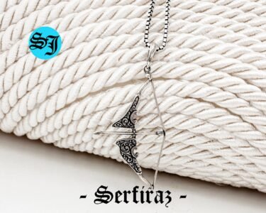Powerful Bow and Arrow Necklace 925 Sterling Silver – Archery Pendant Handmade Minimal Jewelry Gift for Him Her - Image 7
