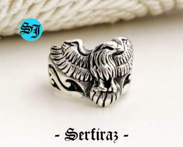 Mens Eagle Ring, Silver Eagle Ring, American Eagle Ring, Silver Men Ring, American Eagle, Silver Ring, Gift For Him - Image 4