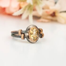 Beautiful Yellow Citrine Women Ring, Natural Stone 925 Sterling Silver Ring, Birthstone Jewelry, Gemstone Statement Ring, Mothers Day Gift
