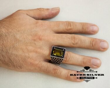 Powerful Sultanite Men Ring 925 Sterling Silver – Color Change Diaspore Statement Ottoman Style Ring Handmade Gift for Him - Image 2