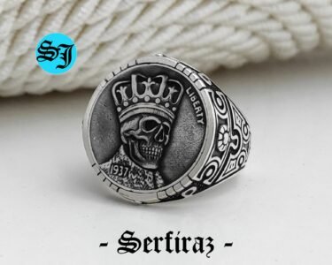 Mens Skull Ring, Turkish Handmade Skull Ring, Biker Ring, Jewelry, Silver Skull Ring, Sterling Silver 925K, Gothic Ring - Image 3