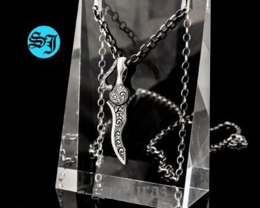 Dagger Charm, Sword Necklace, Knife Necklace, Warrior Necklace, Medieval Jewellery, Men's Necklace, Father Gift, Birthday Gift - Image 4