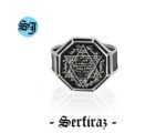 Silver Seal of Solomon Ring, 925 Sterling Silver, Silver Men Ring, King Solomon Ring, Star of David Ring, Turkish Men Ring, Gift for Him - Image 7