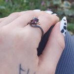 Red Ruby Ring for Her, Sterling Silver Handmade Minimalist Ring, Custom Promise Ring, Dark Red Jewelry for Wife, Anniversary Gifts for Women - Image 6