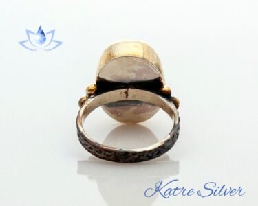 Elegant Blue Lapis Ring 925 Sterling Silver – Oval Lapis Lazuli Statement Bohemian Ring Handmade Gift for Her - Image 6