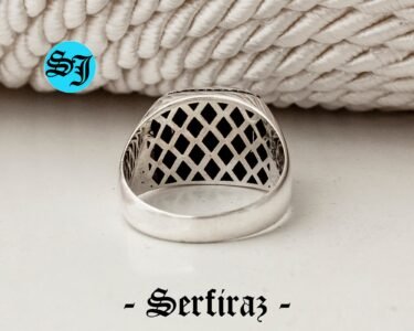 Fleur De Lis Ring, Gothic Silver Ring, Black Zicron Ring, Men's Signet Ring, Byzantine Ring, Viking Ring, 925 Sterling Silver Ring, Men Gift - Image 8