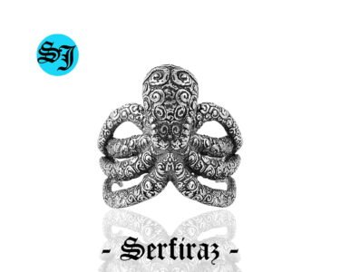 Silver Octopus Tentacle Adjustable Ring, Silver Octopus Jewelry, Tentacle Ring, Octopus Ring, Kraken Ring, Gift for Her Him - Image 4